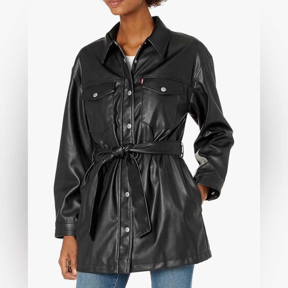 Levi's Belted Faux Leather Jacket XL